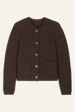 Gaspard Chocolate Knit Cardigan