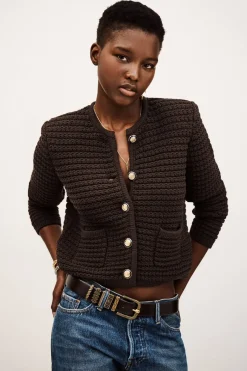 Gaspard Chocolate Knit Cardigan