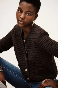 Gaspard Chocolate Knit Cardigan