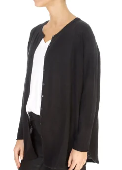 'Gillingham' Black Cashmere Cardigan