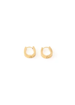 Gold Pear Shape Hoop Earrings