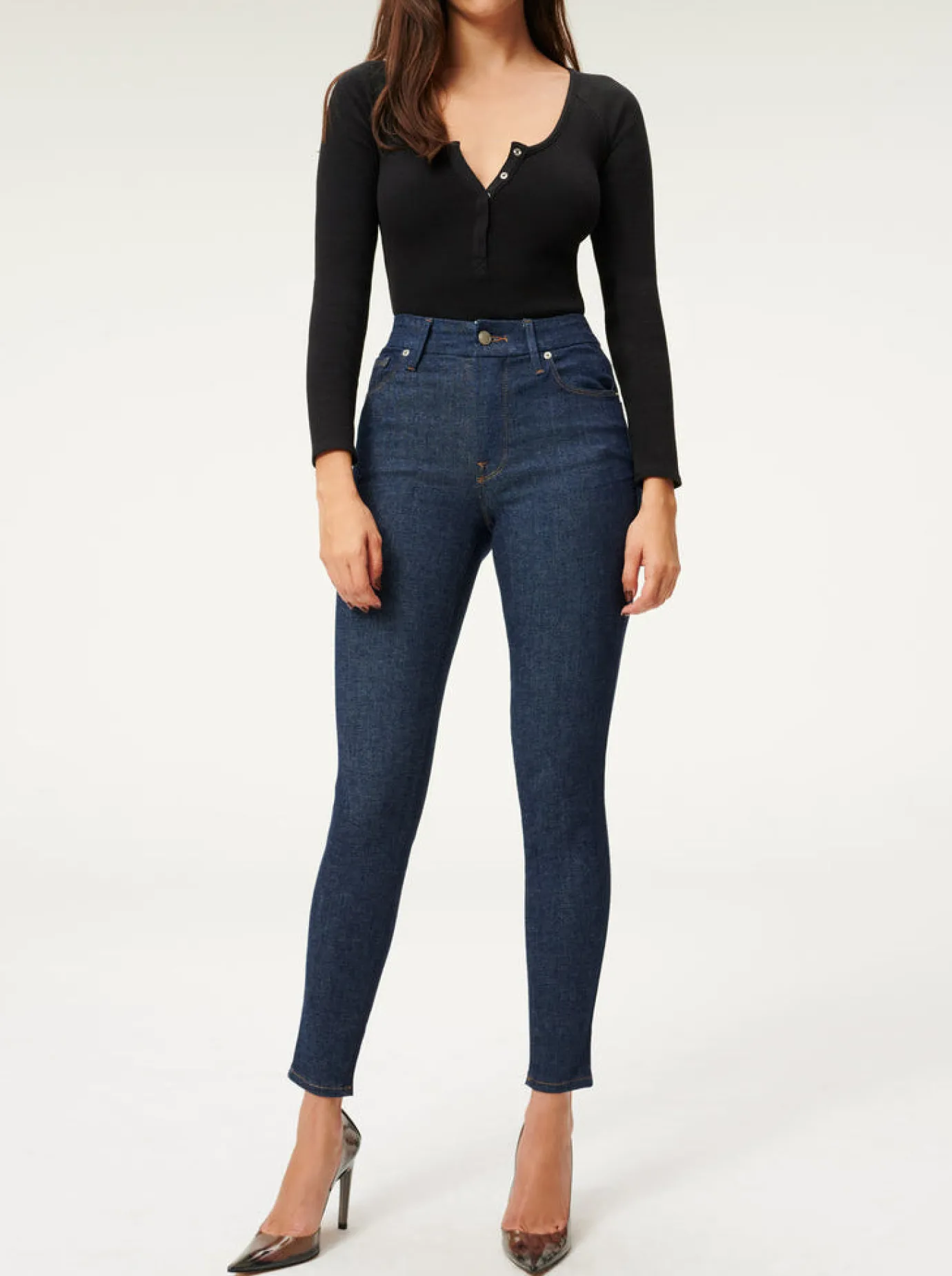 Good American Always Fits Good Legs Deep Blue