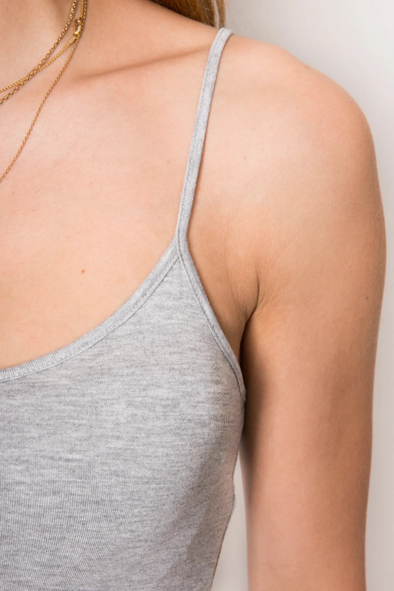 Grey Marl Long Alison Vest