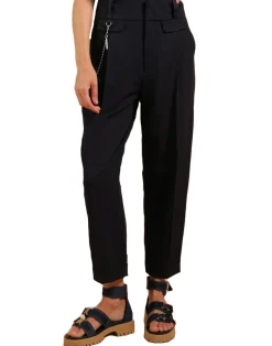 High Understated Navy Hip Chain Trouser