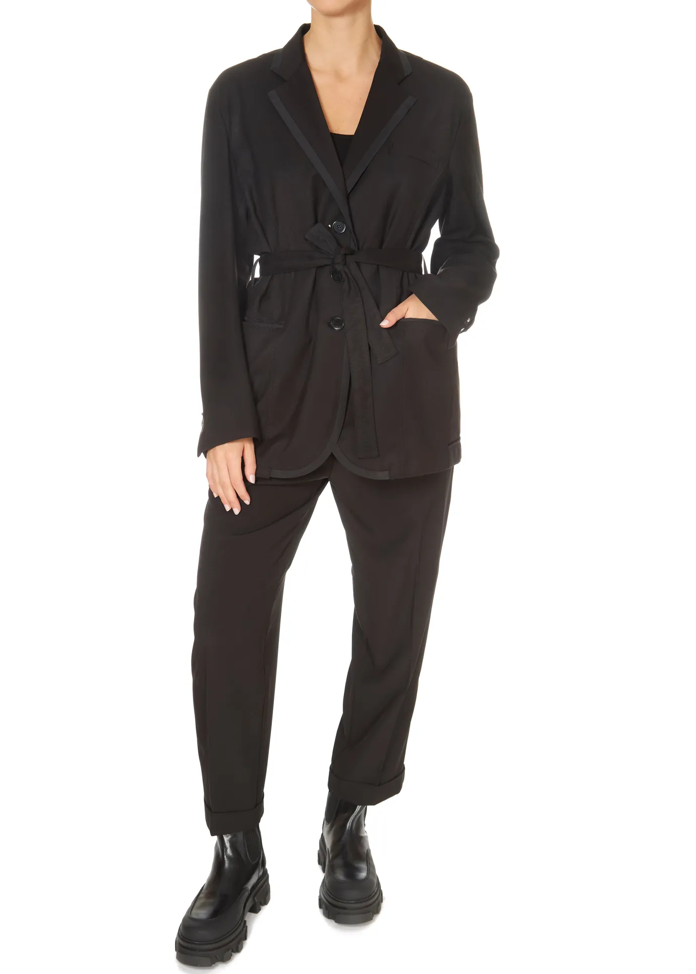 High Understated Trousers Black