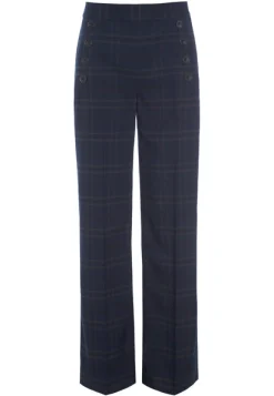 Ishina Navy Check Pants