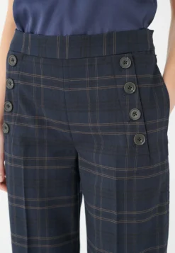 Ishina Navy Check Pants