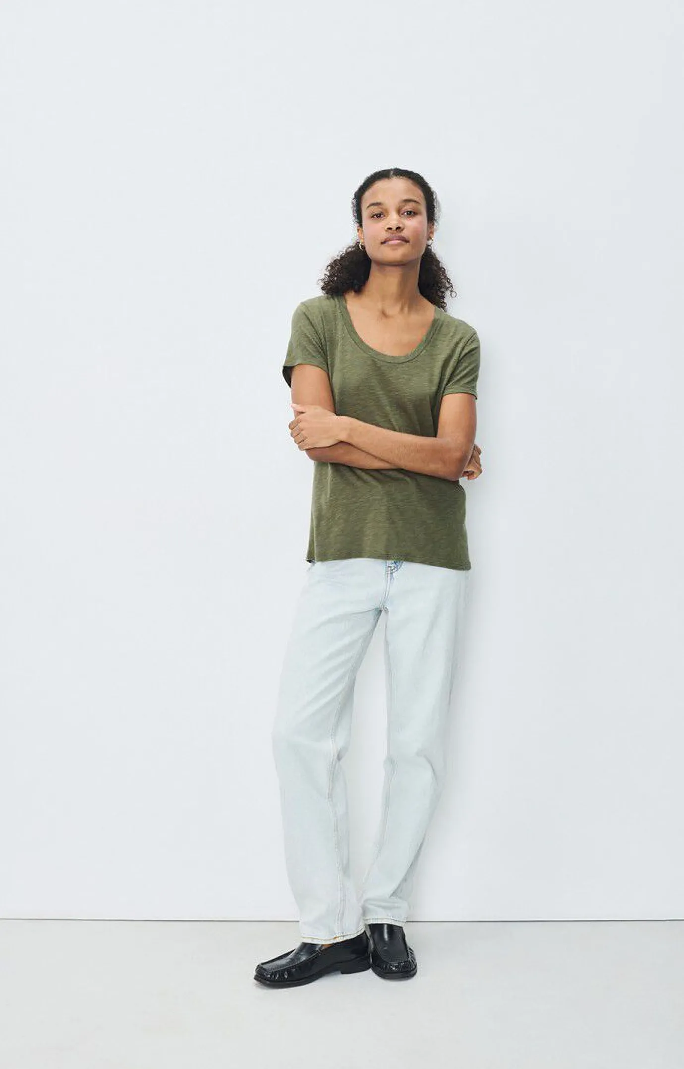 Jacksonville VIntage Kaki Scoop Neck T-Shirt