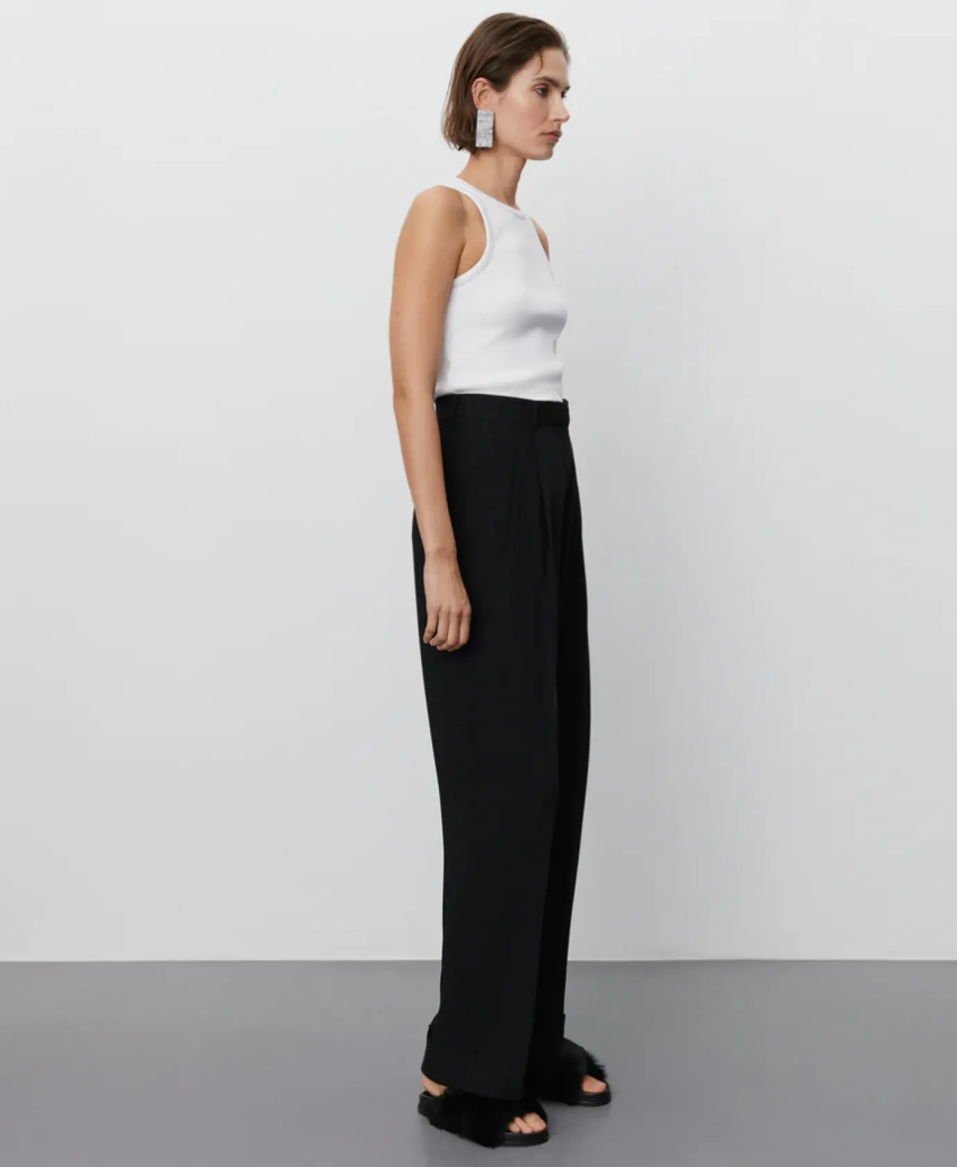 Jacques Black High Rise Trousers With Turn Up