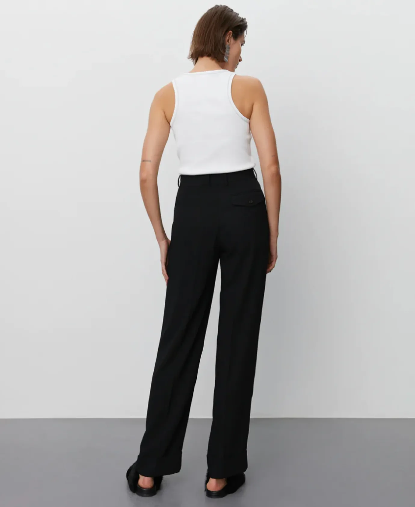 Jacques Black High Rise Trousers With Turn Up