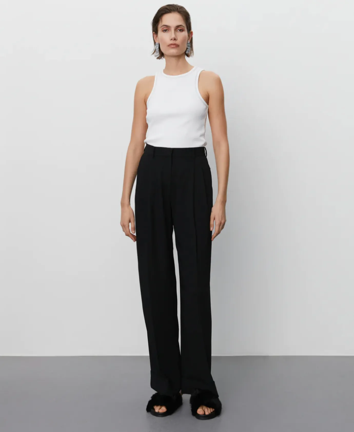 Jacques Black High Rise Trousers With Turn Up