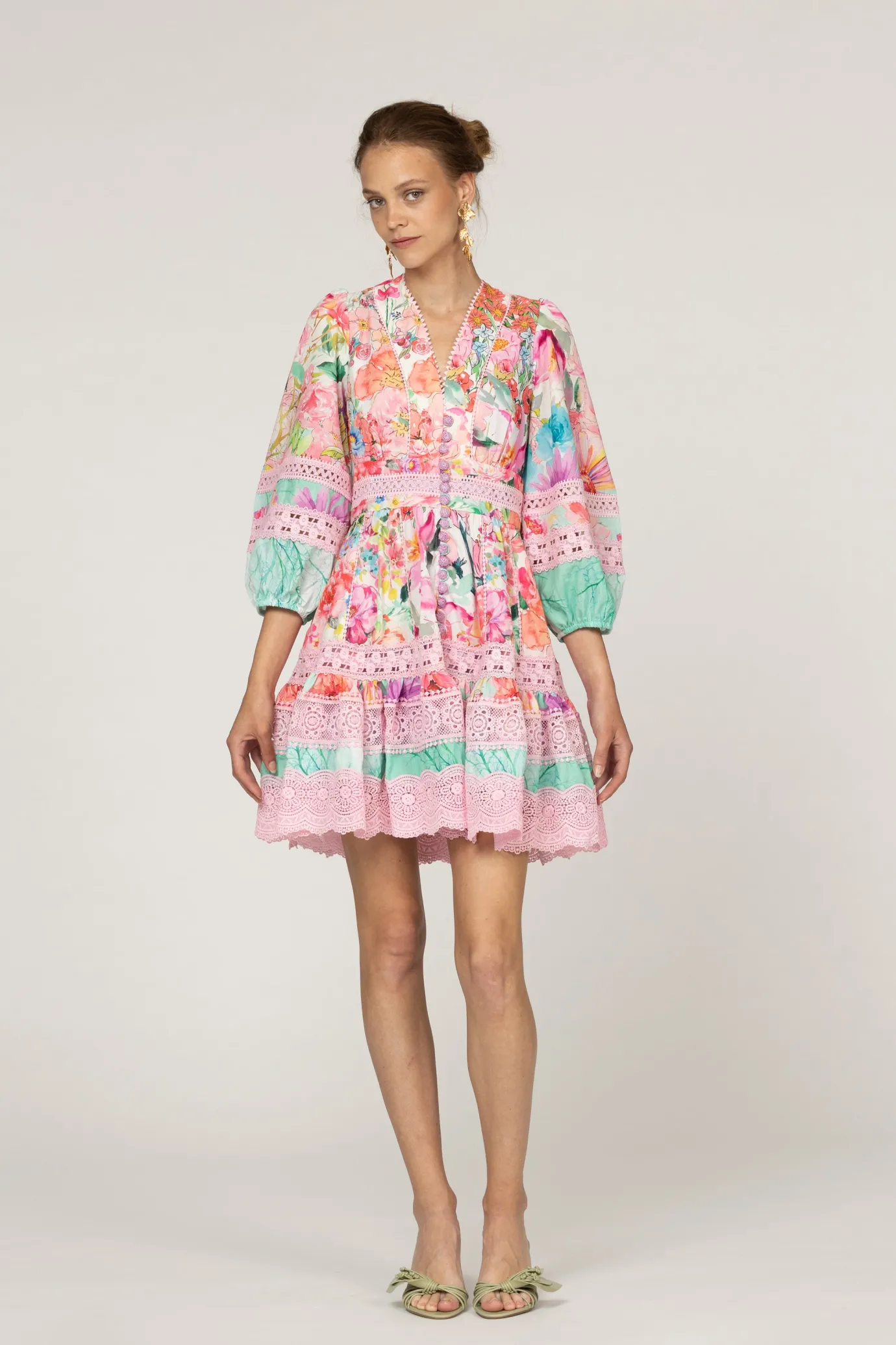 Jardin Magnifique Floral Short Dress