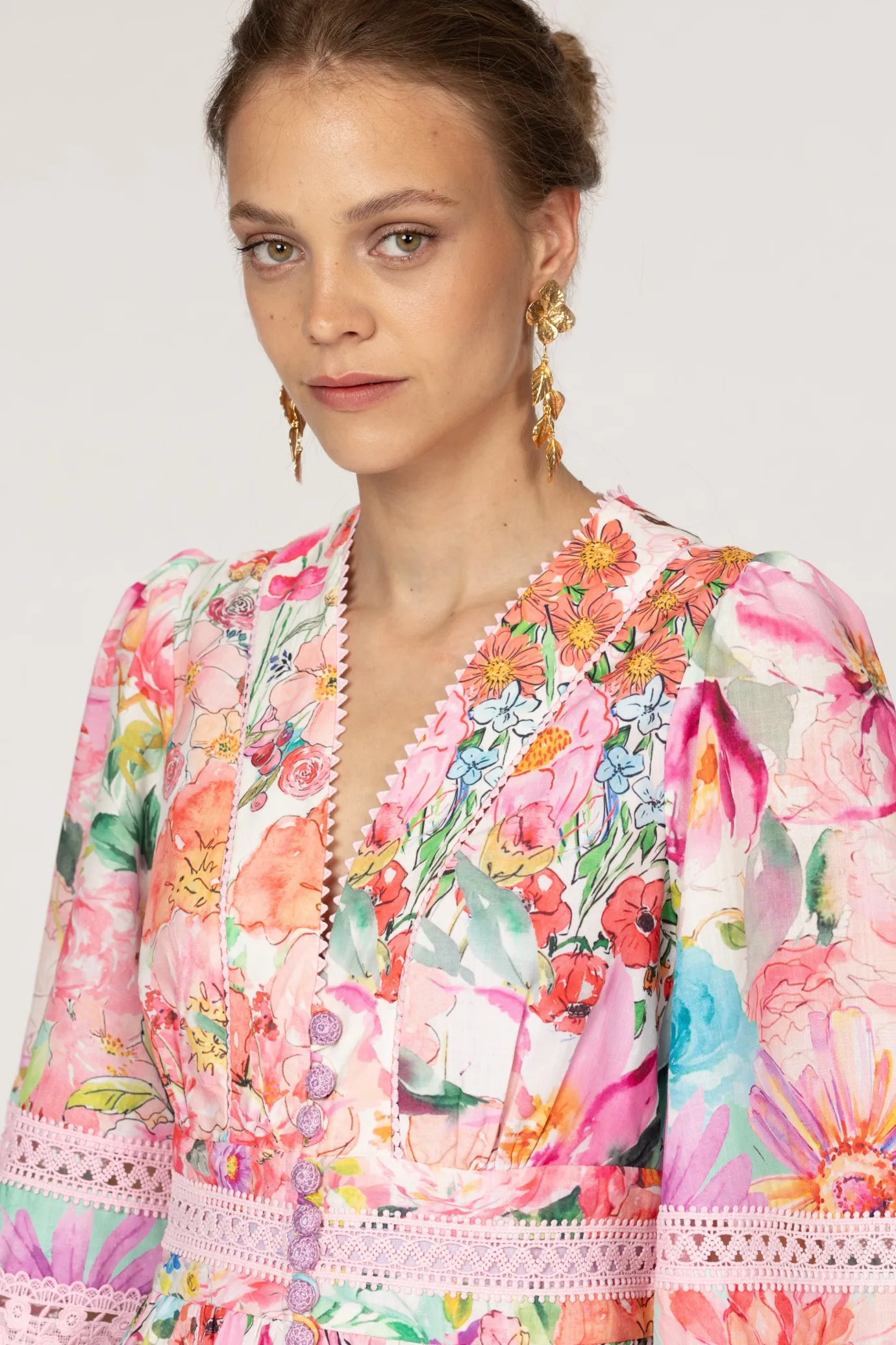 Jardin Magnifique Floral Short Dress