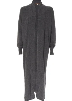 Jess Dark Grey Wool Long Cardigan