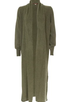 Jess Olive Wool Long Cardigan