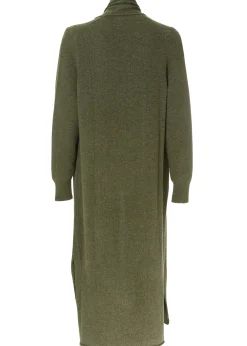 Jess Olive Wool Long Cardigan