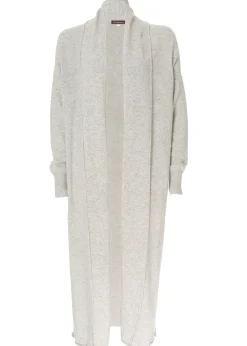 Jess Silver Grey Wool Long Cardigan