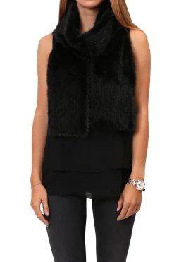 Jessimara Black Mink Stole Scarf