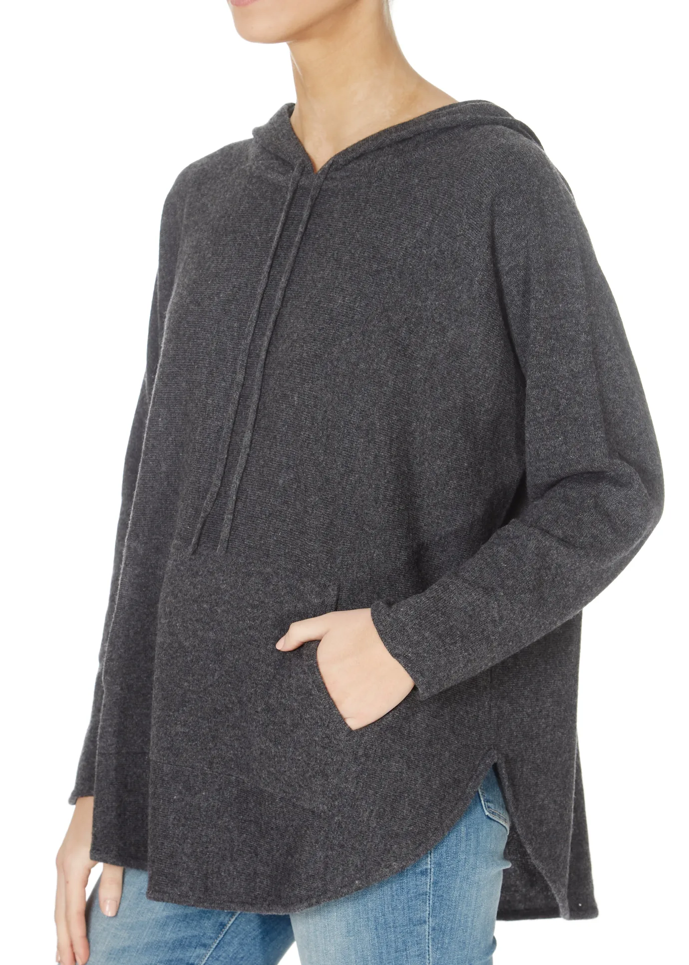 Jessimara Knitwear Harper Graphite Marl Pullover Hoodie