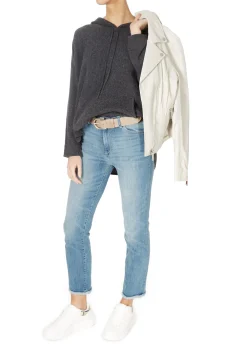 Jessimara Knitwear Harper Graphite Marl Pullover Hoodie