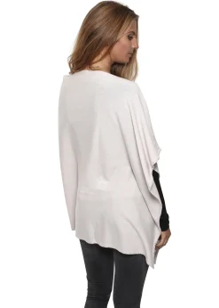 Jessimara silver dove 'Finch' poncho with diamonds