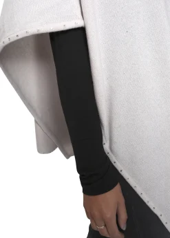 Jessimara silver dove 'Finch' poncho with diamonds