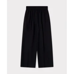 Jonah Classic Gaberdine Black Cropped Trousers