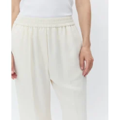 Jonah Classic Gaberdine Ivory Cropped Trousers