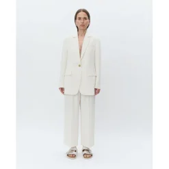 Jonah Classic Gaberdine Ivory Cropped Trousers