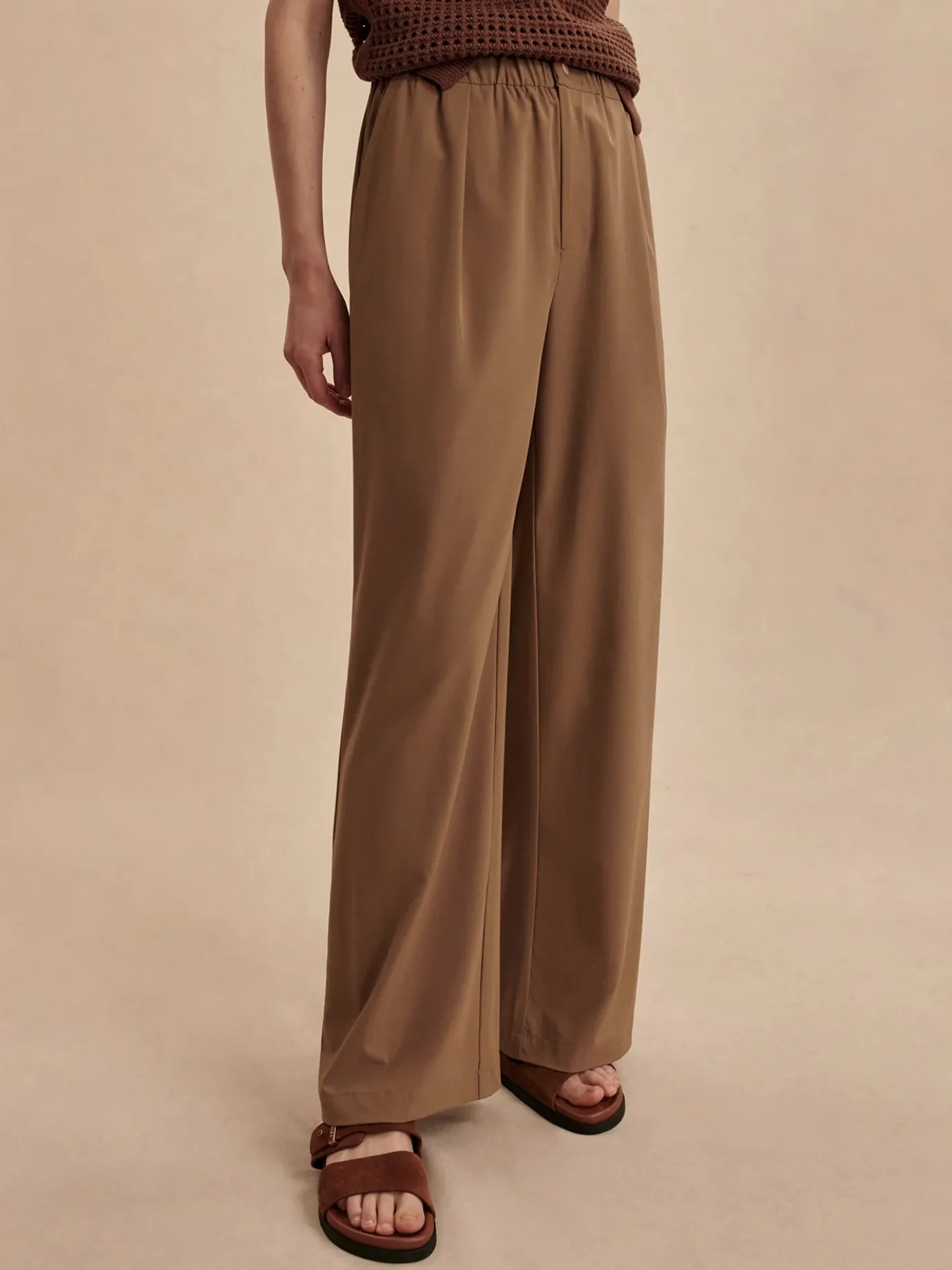 Kayson Taupe Stone Wide Leg Pant 29.5"