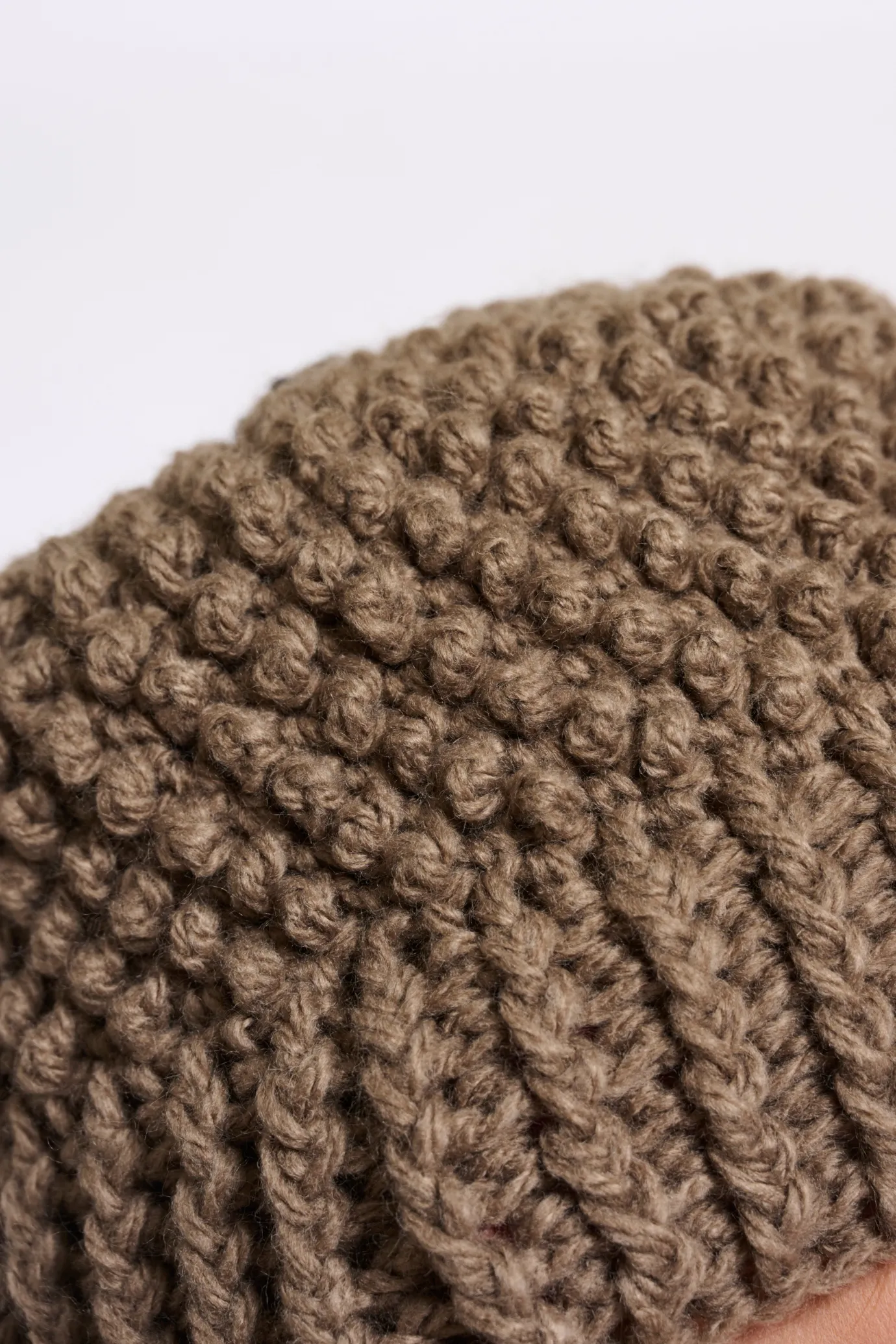 Kevina Knitted Hat with Detachable Faux Fur PomPom