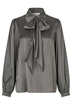 Kikki Anchor Grey Blouse with Bow