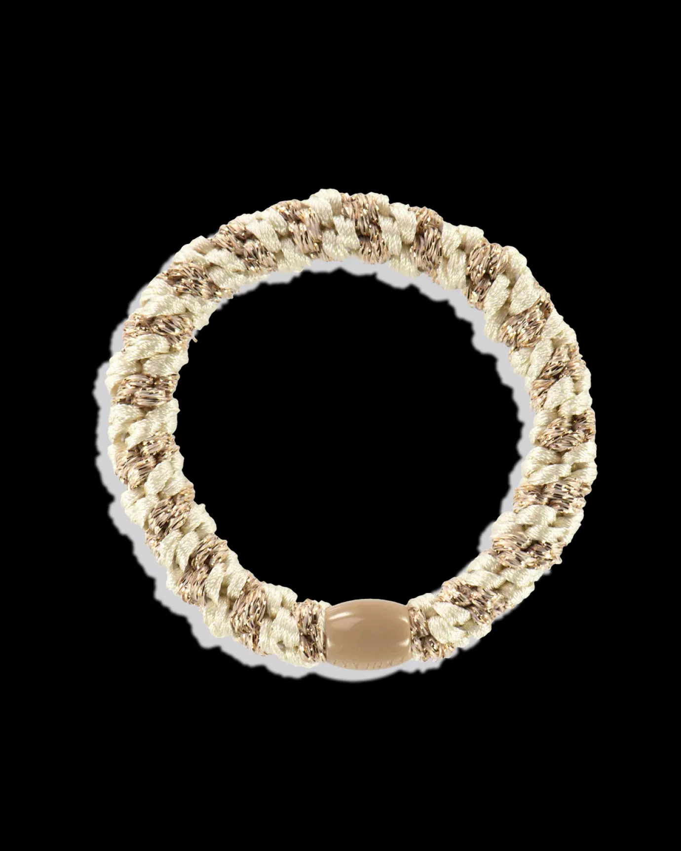 KKNEKKI Hair Tie Ivory Beige Glitter