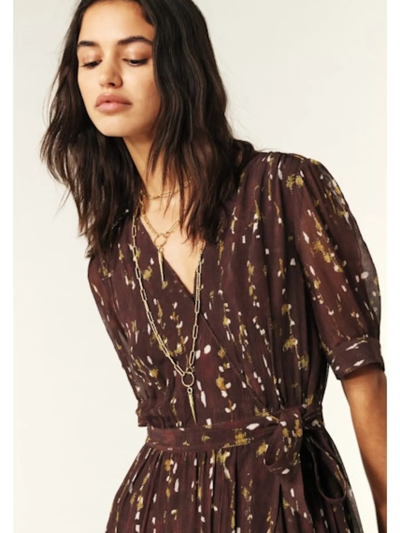 Kris Brown Print Dress