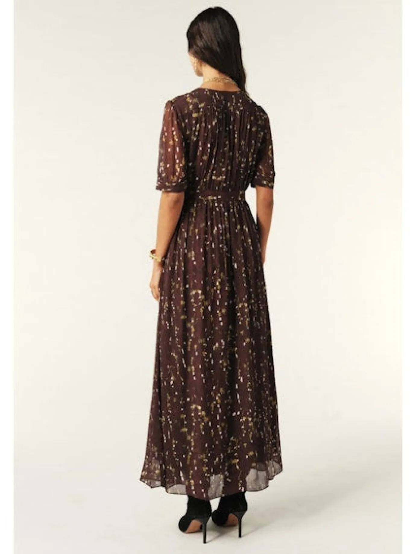 Kris Brown Print Dress