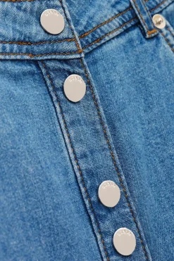 Laddies Long Flared Denim Skirt