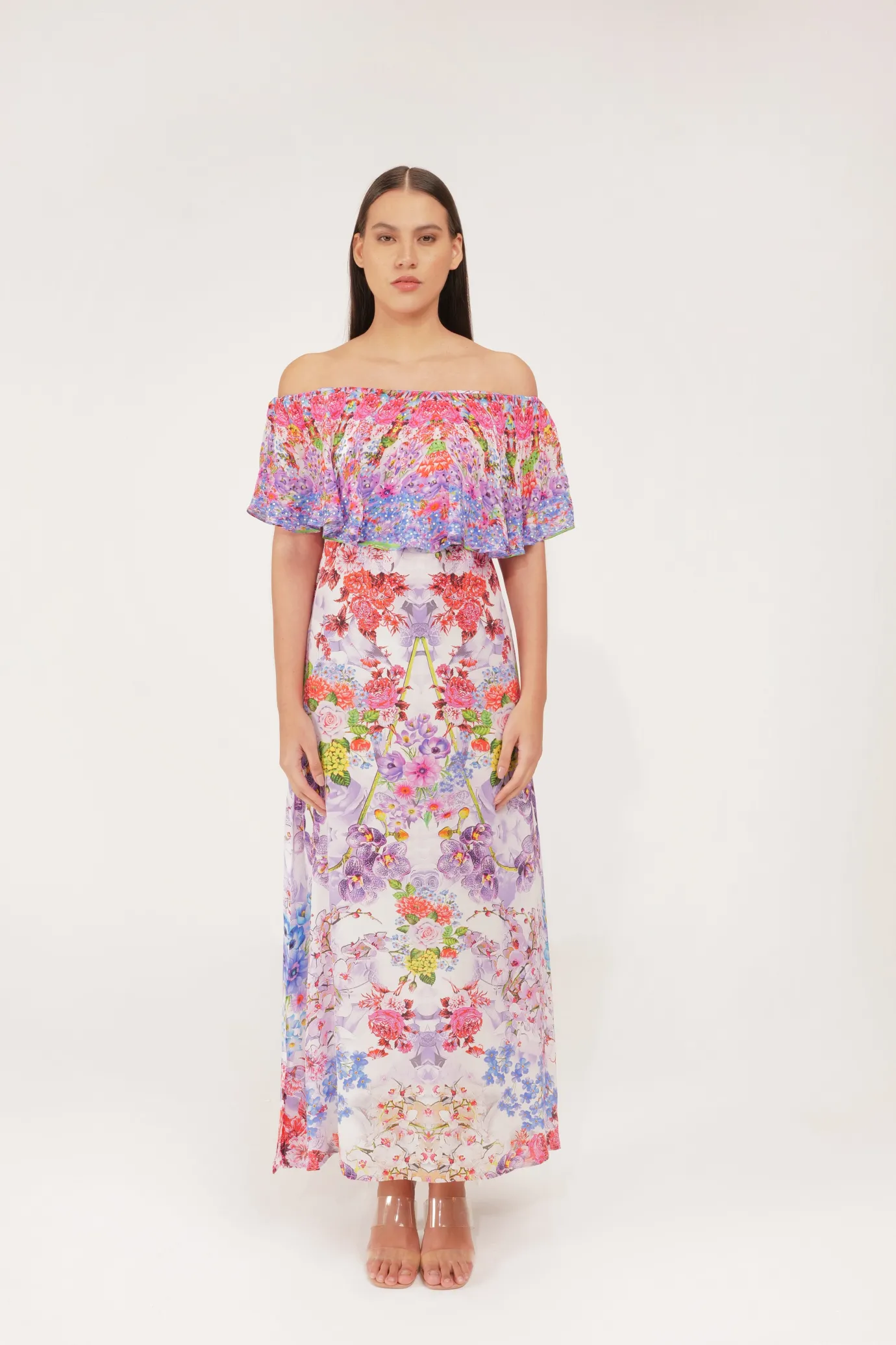 Ladybelle Lilac Frill Detail Dress