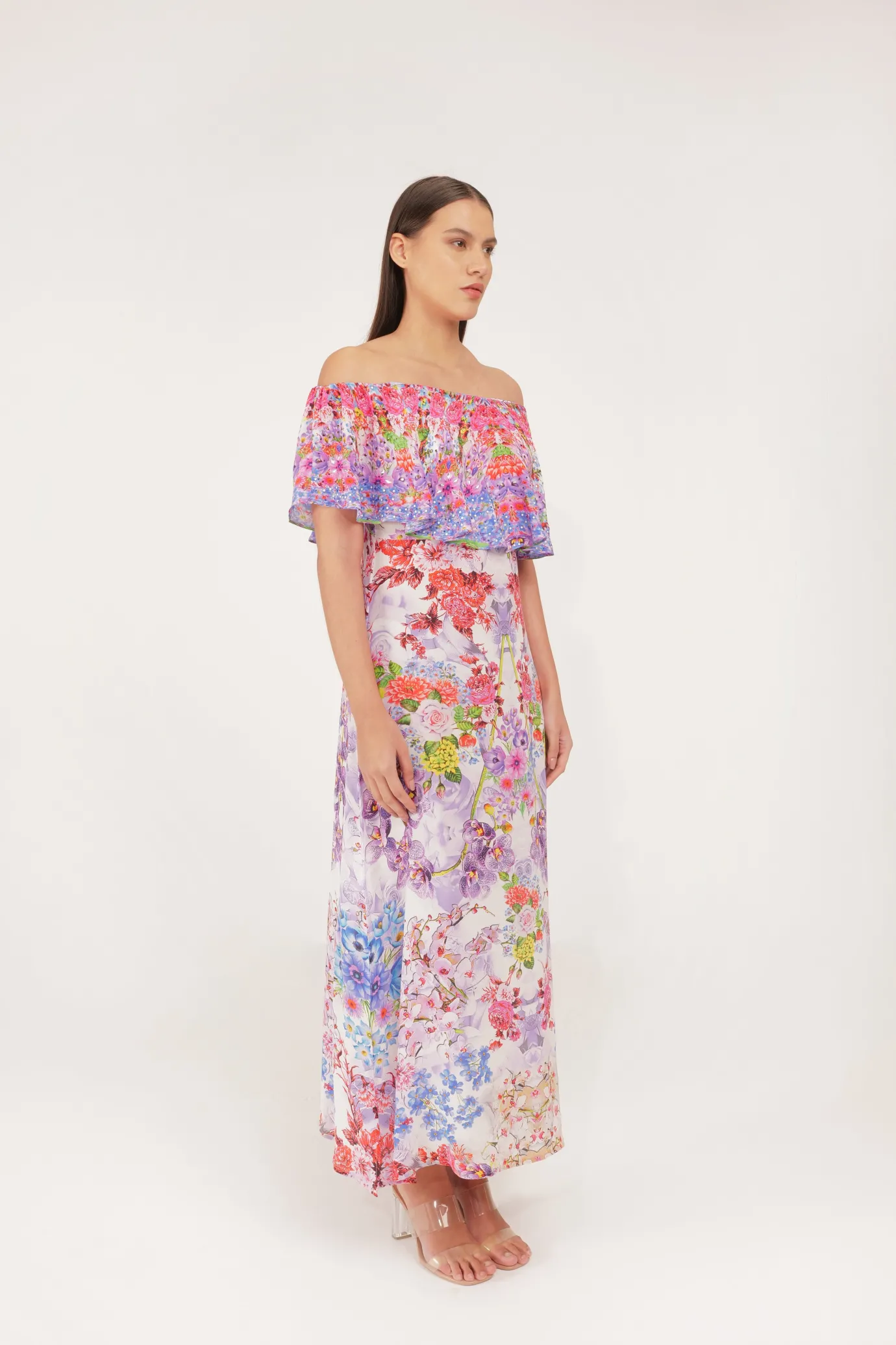 Ladybelle Lilac Frill Detail Dress