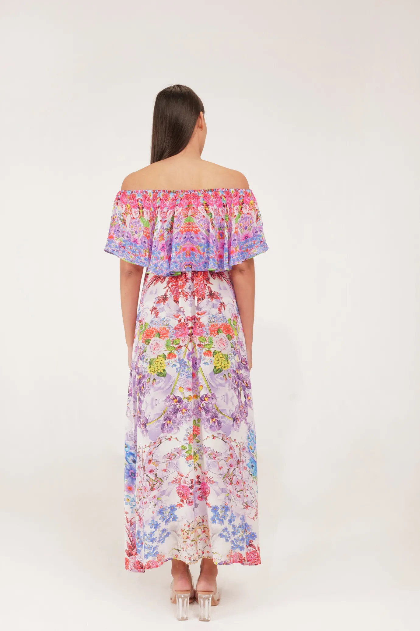 Ladybelle Lilac Frill Detail Dress