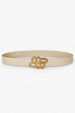 Latter Beige Leather Belt
