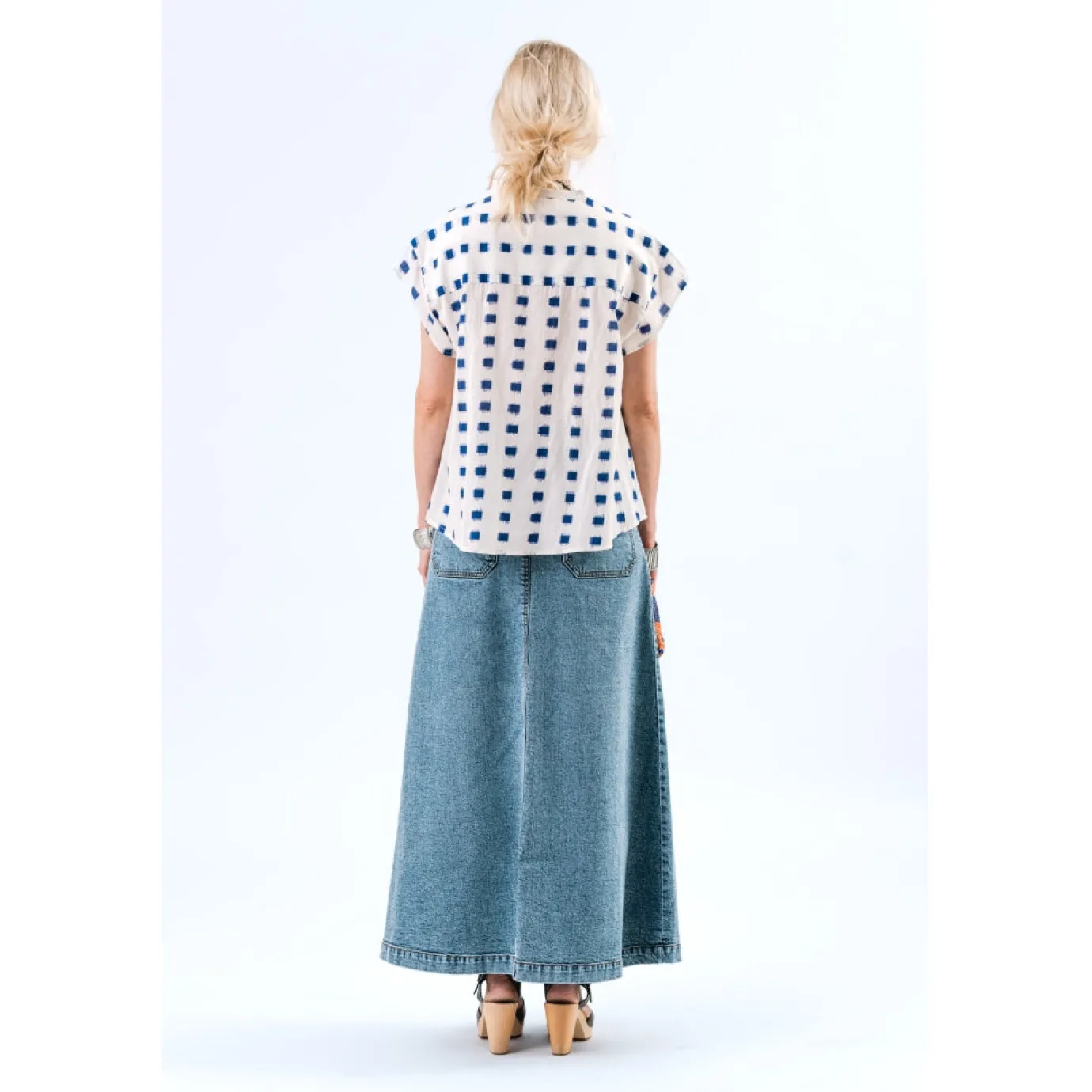 Luna Denim Maxi Skirt