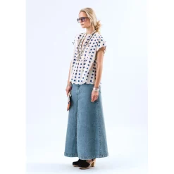 Luna Denim Maxi Skirt