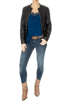 'Lyra' Cogna Brown Belt With Gold Buckle