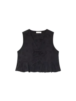Mandarin Zhou Black Top Vest