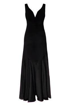 Mar-a-lago Navy Silk Evening Dress