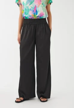 Margo Black Silk Wide Leg Pants