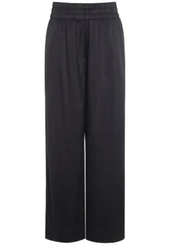 Margo Black Silk Wide Leg Pants