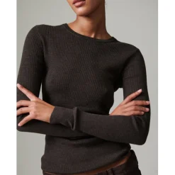 Mariana Expresso Melange Daily Elements Ribbed Sweater