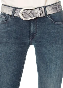 'Marie' Grey Python Belt