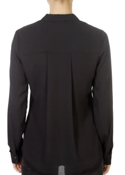 'Mendo' Black V-Neck Blouse